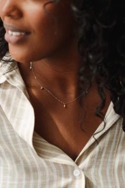 Pearl Droplet Necklace -Gldn Shop necklace pearls gldn jewelry 530