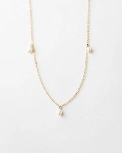 Pearl Droplet Necklace -Gldn Shop necklace pearls pearl drop 1843 Edit