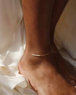 Maia Gemstone Anklet -Gldn Shop pearl gldn bridal 7859