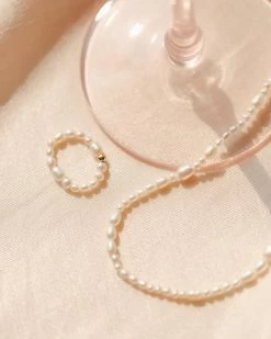 Organic Pearl Strand Necklace -Gldn Shop pearls gldn 1156