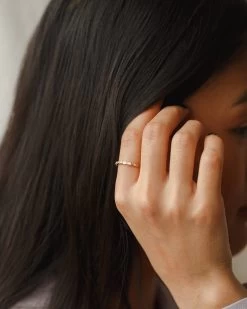 Deco White Sapphire Ring -Gldn Shop ring 2023 gldn flora 16435