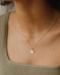 Small Flora Necklace -Gldn Shop rose flower pendant necklace