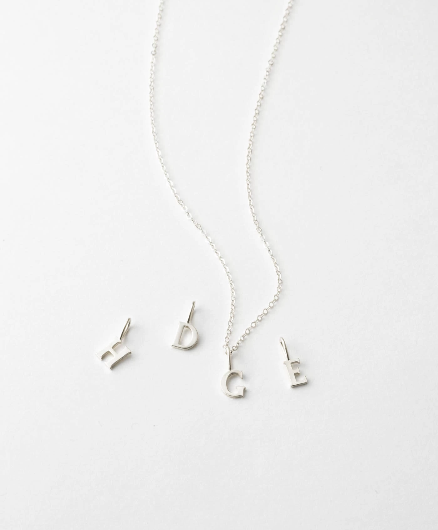 Dainty Serif Initial Necklace 4 Dainty Serif Initial Necklace - Image 2