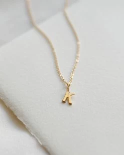 Dainty Serif Initial Necklace 18 Dainty Serif Initial Necklace -Gldn Shop serif gldn letters 9275