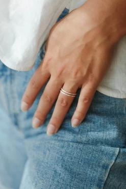 Lunar Glow Stacking Ring 13 Lunar Glow Stacking Ring -Gldn Shop silver GLD 0921