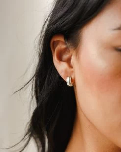 Downtown Nights Earring Set -Gldn Shop silver springmodel10429 2 min