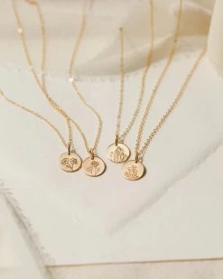 Solid Gold Floral Favorites Set -Gldn Shop small flora necklaces 0373 Edit