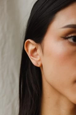 Fine Line Studs -Gldn Shop small gold bar earrings