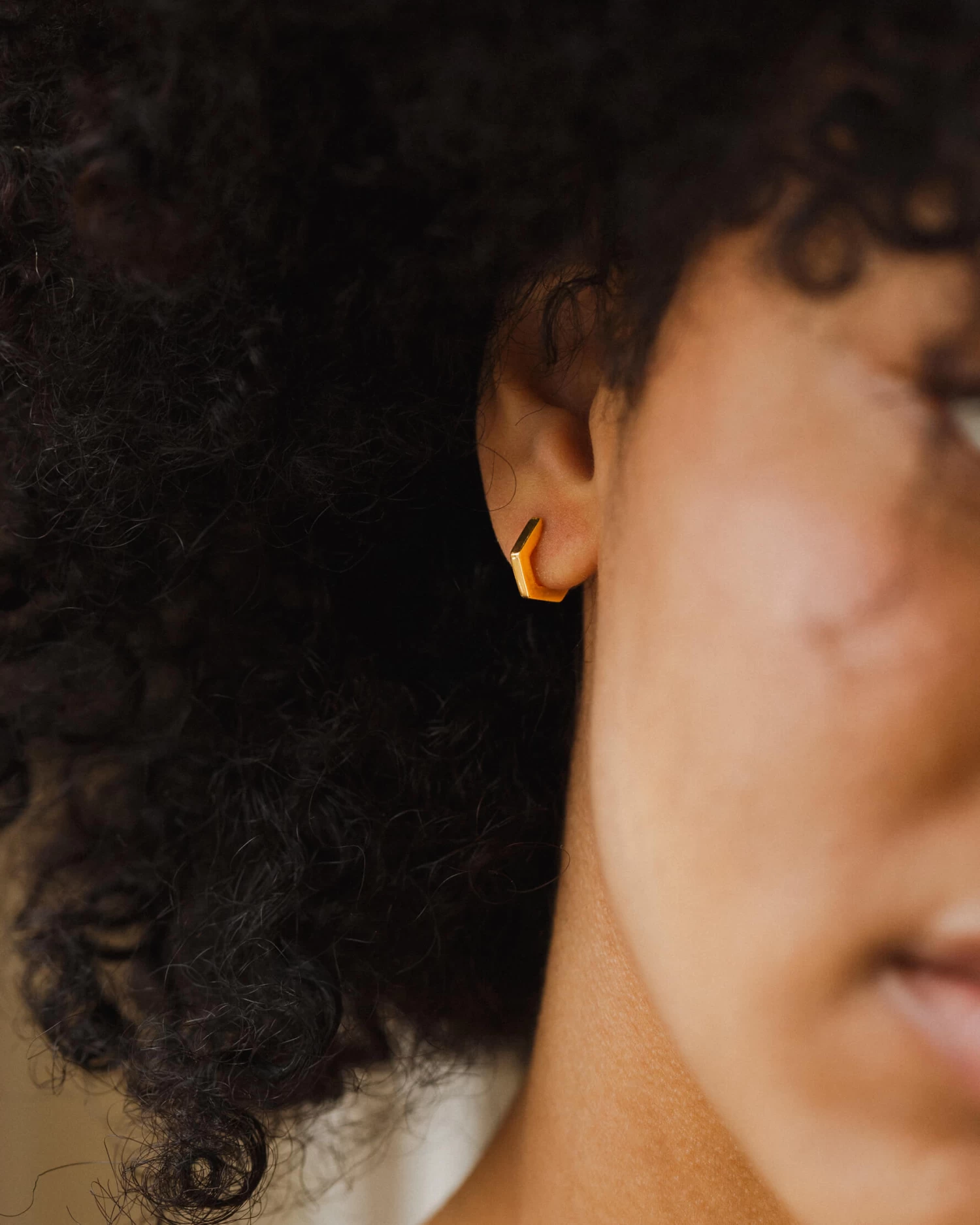 Geo Huggie Hoops 4 Geo Huggie Hoops - Image 2