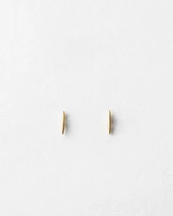 Fine Line Studs -Gldn Shop solid gold bar studs