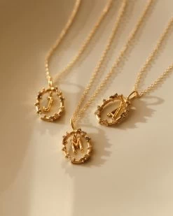 Gemstone Initial Pendant -Gldn Shop starburst 4691