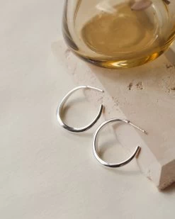 Flow Hoops -Gldn Shop sterling silver wave earrings min