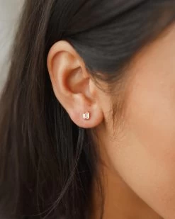 Jules White Sapphire Studs