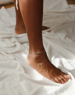 Maia Gemstone Anklet -Gldn Shop turq gldn bridal 7920