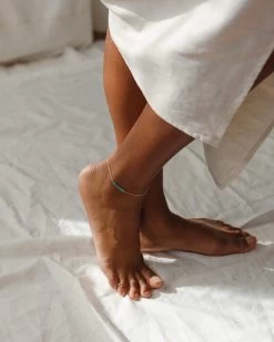 Maia Gemstone Anklet -Gldn Shop turq gldn bridal 7921